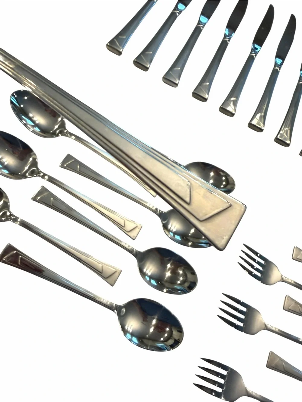 Oneida TREES Mirror Glossy Stainless Flatware Lot Replacement Set 24 Pieces